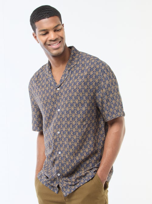 Camisa de manga curta leve com padrão - Kiabi