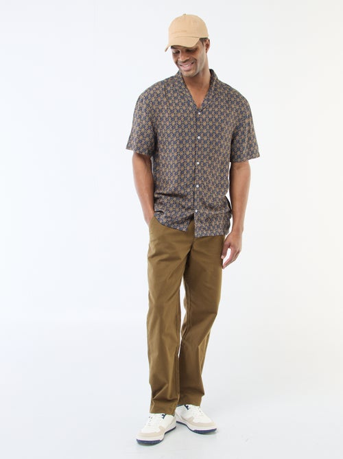 Camisa de manga curta leve com padrão - Kiabi