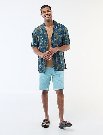 Camisa de manga curta leve com padrão