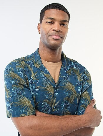 Camisa de manga curta leve com padrão