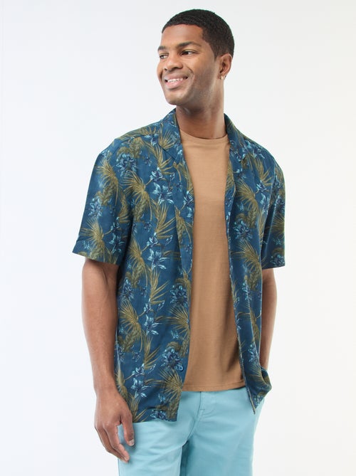 Camisa de manga curta leve com padrão - Kiabi