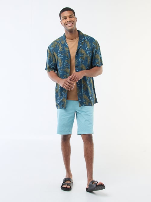 Camisa de manga curta leve com padrão - Kiabi