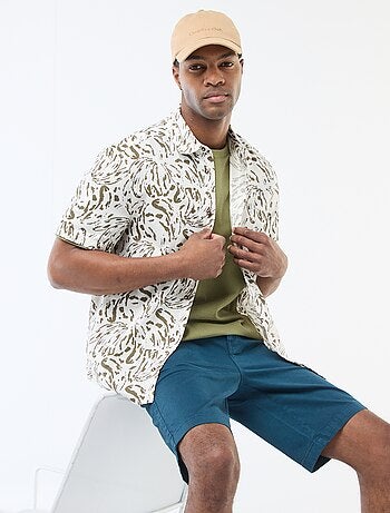 Camisa de manga curta leve com padrão