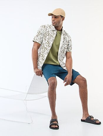 Camisa de manga curta leve com padrão