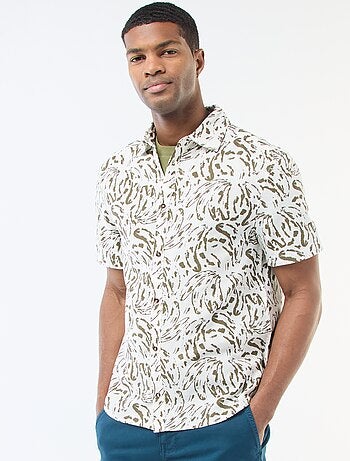 Camisa de manga curta leve com padrão