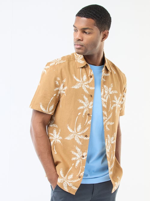 Camisa de manga curta leve com padrão - Kiabi