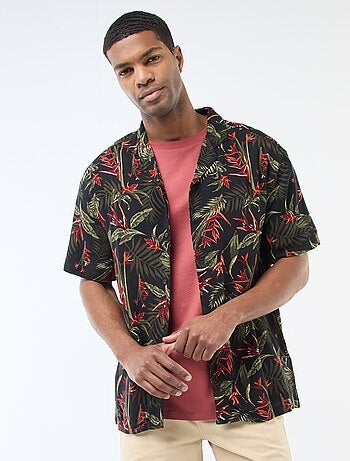 Camisa de manga curta leve com padrão