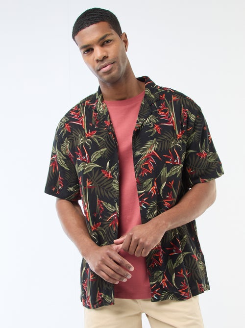 Camisa de manga curta leve com padrão - Kiabi