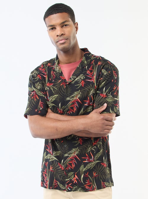 Camisa de manga curta leve com padrão - Kiabi