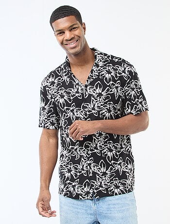 Camisa de manga curta leve com padrão