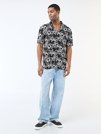 Camisa de manga curta leve com padrão