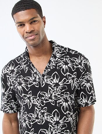 Camisa de manga curta leve com padrão