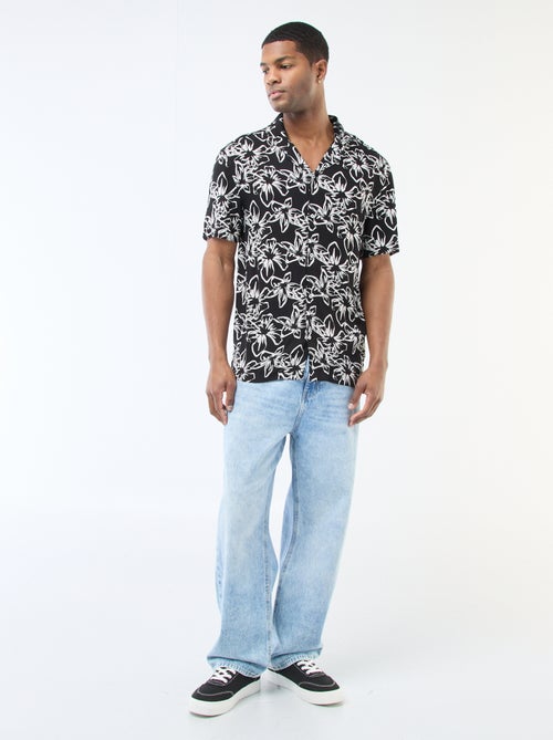 Camisa de manga curta leve com padrão - Kiabi