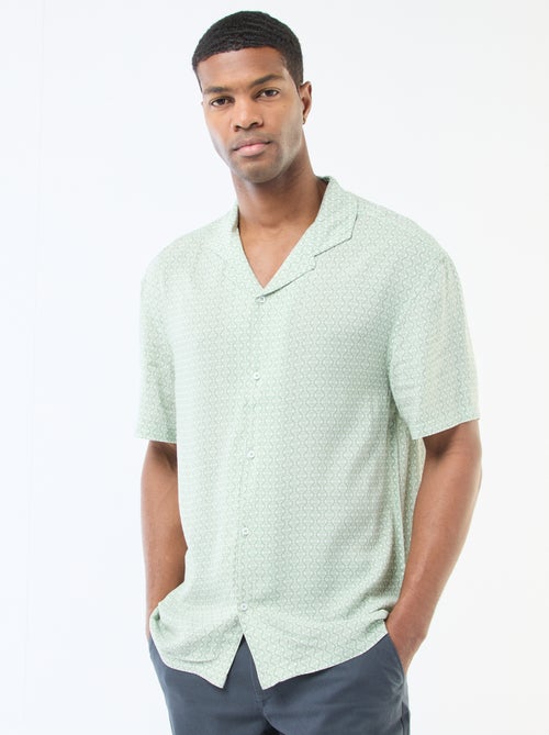 Camisa de manga curta leve com padrão - Kiabi