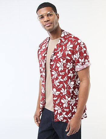 Camisa de manga curta leve com padrão