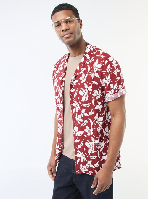 Camisa de manga curta leve com padrão - Kiabi