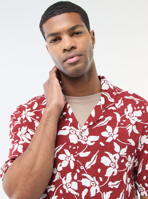 Camisa de manga curta leve com padrão - Kiabi