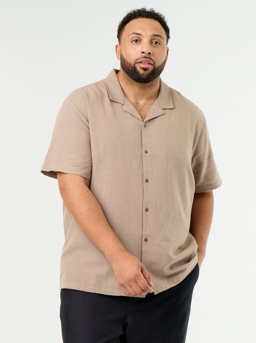 Camisa de manga curta lisa - Kiabi