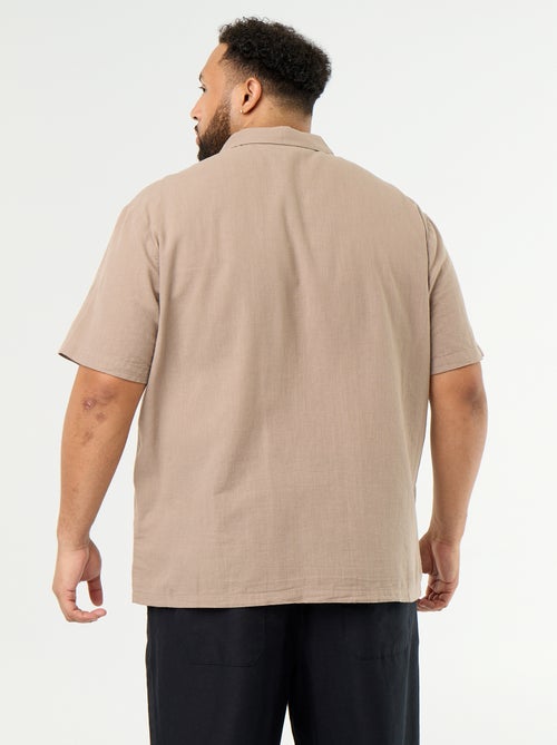 Camisa de manga curta lisa - Kiabi
