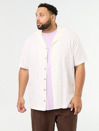 Camisa de manga curta lisa