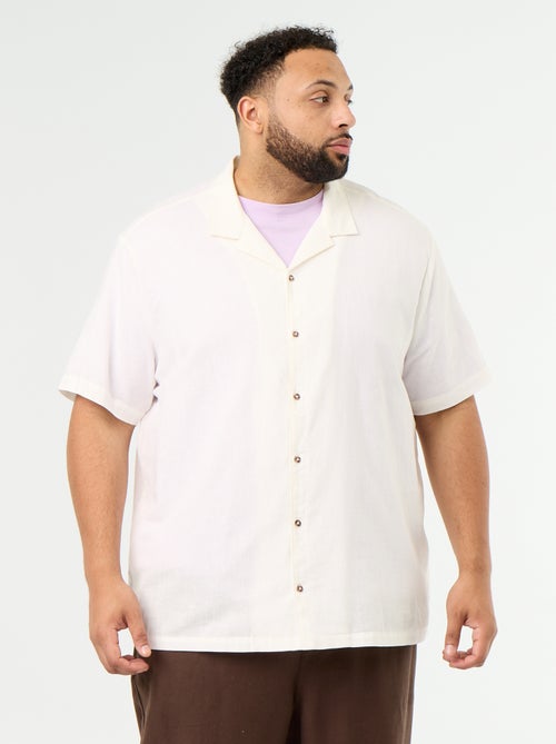Camisa de manga curta lisa - Kiabi