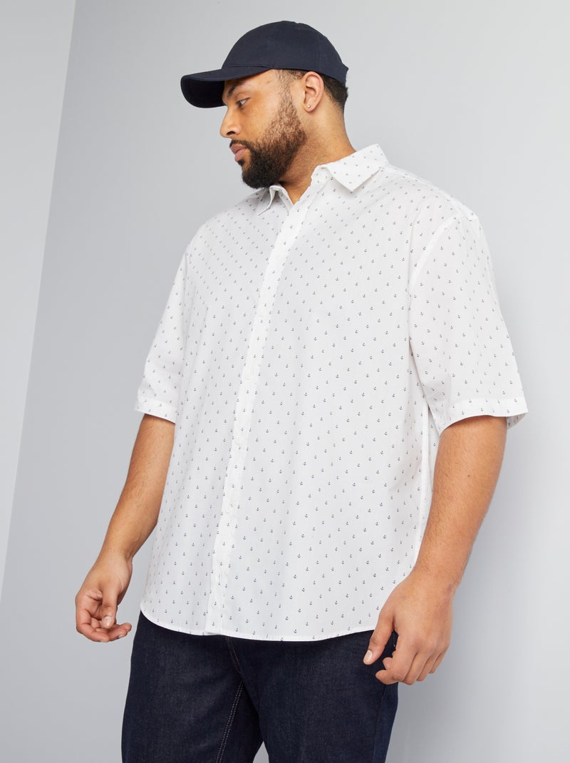 Camisa de manga curta 'palmeiras' BRANCO - Kiabi