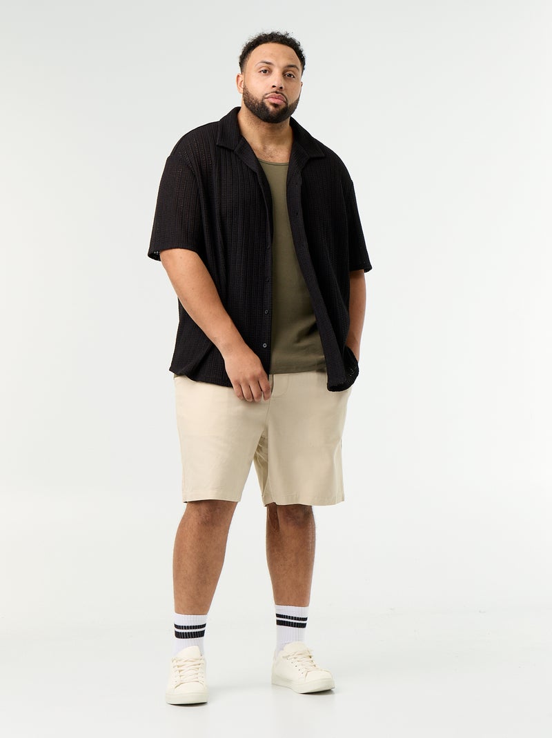 Camisa de manga curta Preto - Kiabi
