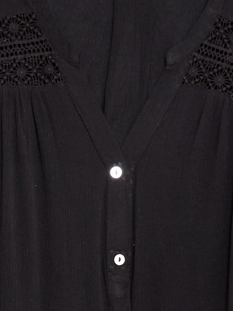Camisa de manga curta So Easy Preto - Kiabi