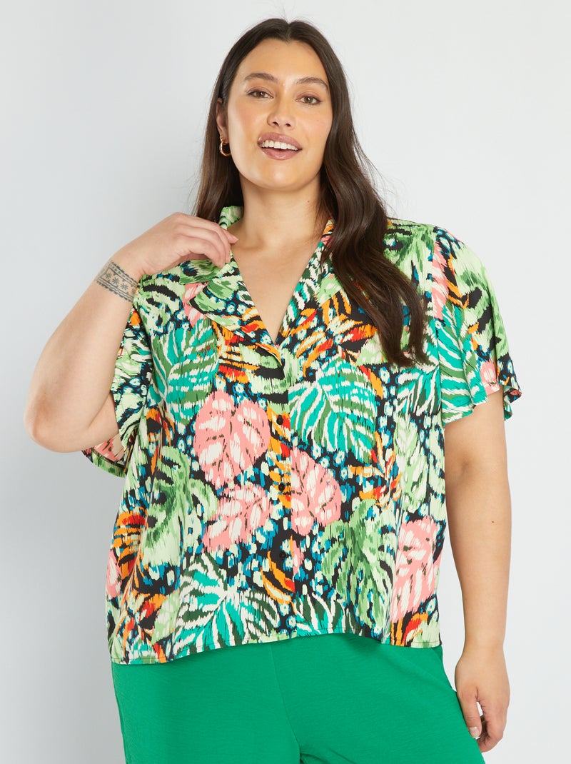 Camisa de manga curta VERDE - Kiabi