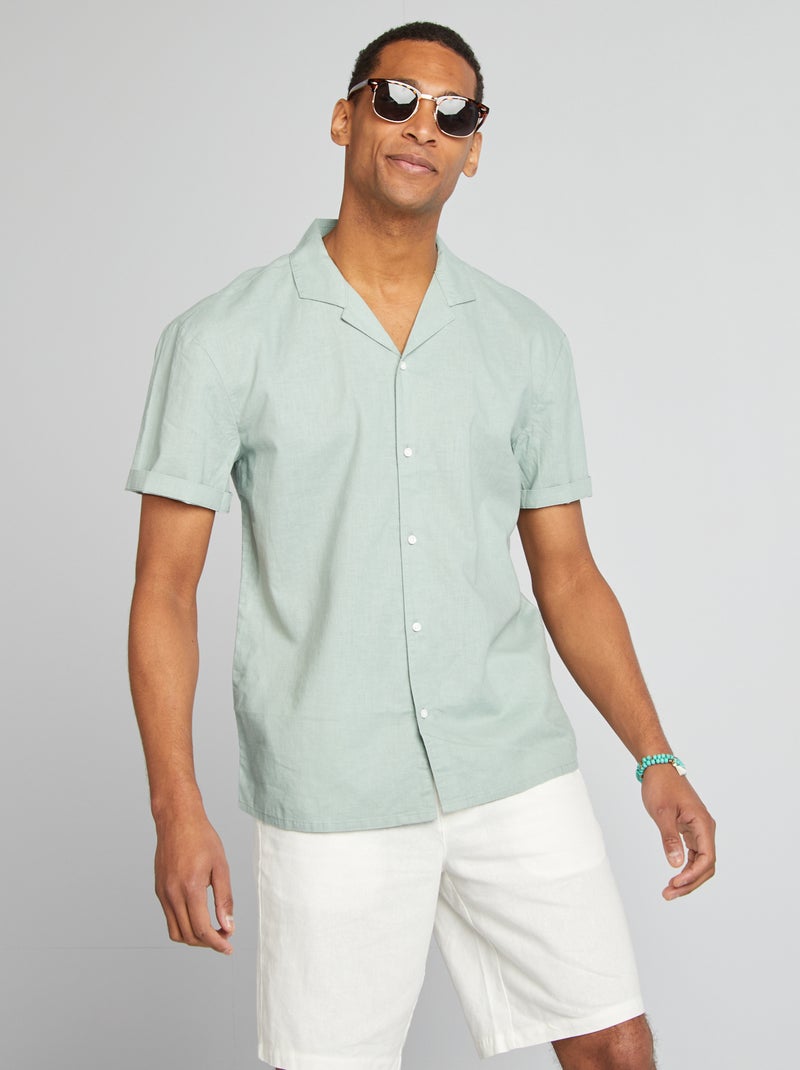 Camisa de manga curta VERDE - Kiabi