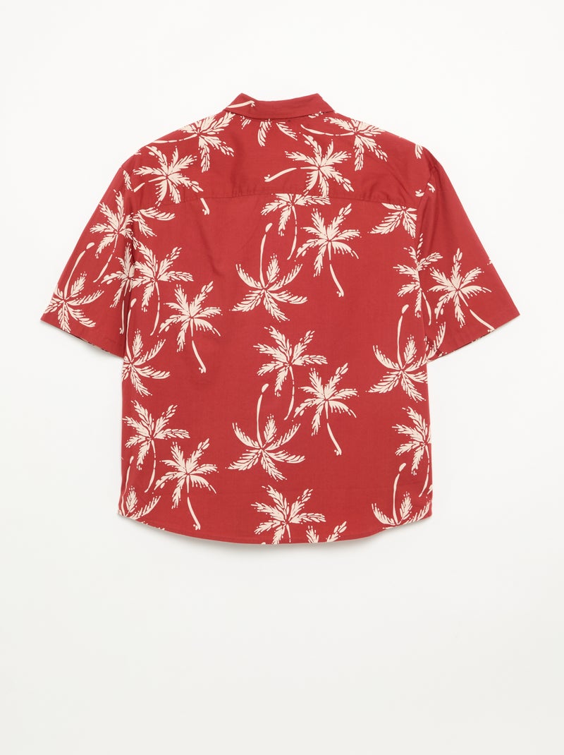 Camisa de manga curta Vermelho - Kiabi