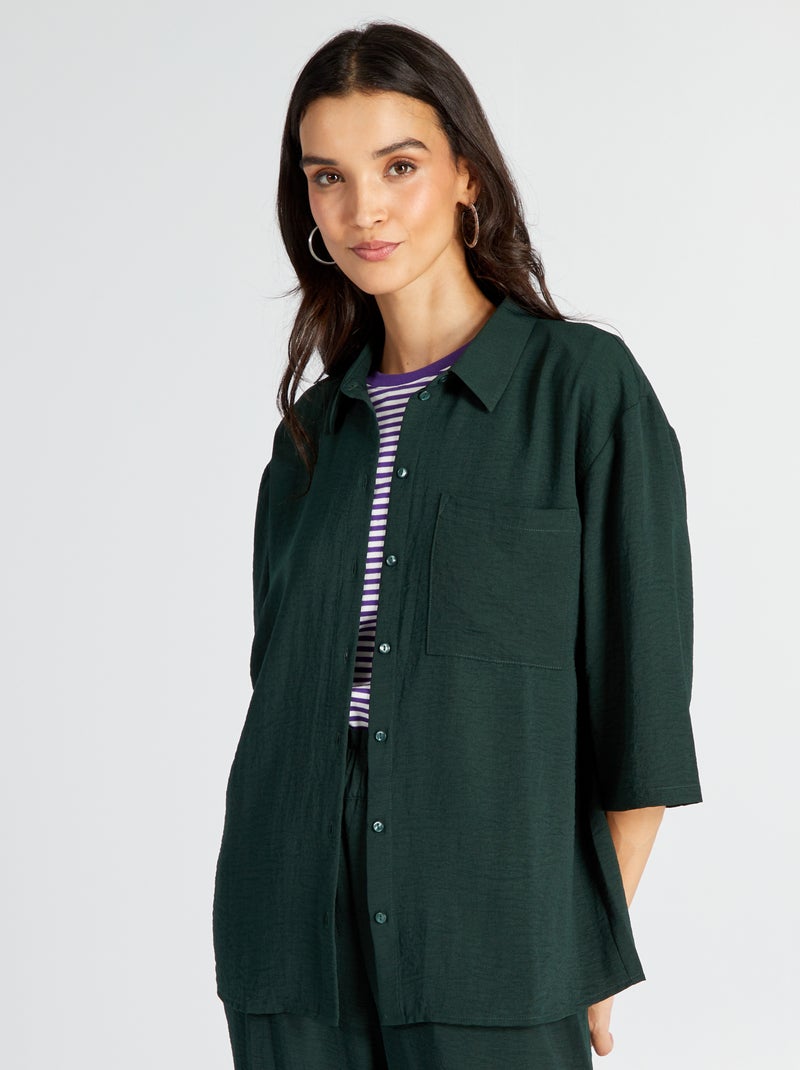 Camisa de mangas 3/4 larga 'JDY' VERDE - Kiabi