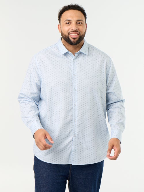 Camisa de mangas compridas com padrão - Kiabi