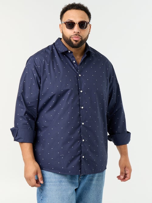 Camisa de mangas compridas com padrão - Kiabi