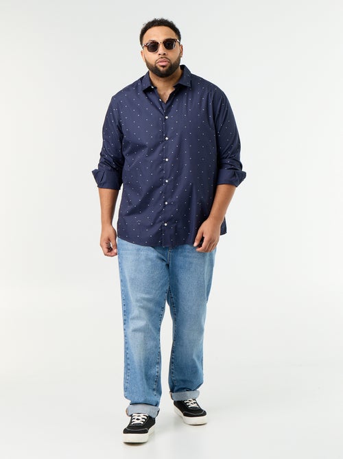 Camisa de mangas compridas com padrão - Kiabi