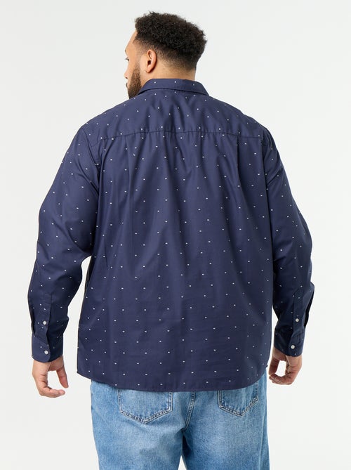 Camisa de mangas compridas com padrão - Kiabi