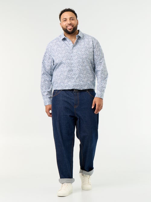Camisa de mangas compridas com padrão - Kiabi