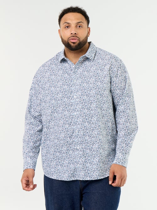 Camisa de mangas compridas com padrão - Kiabi