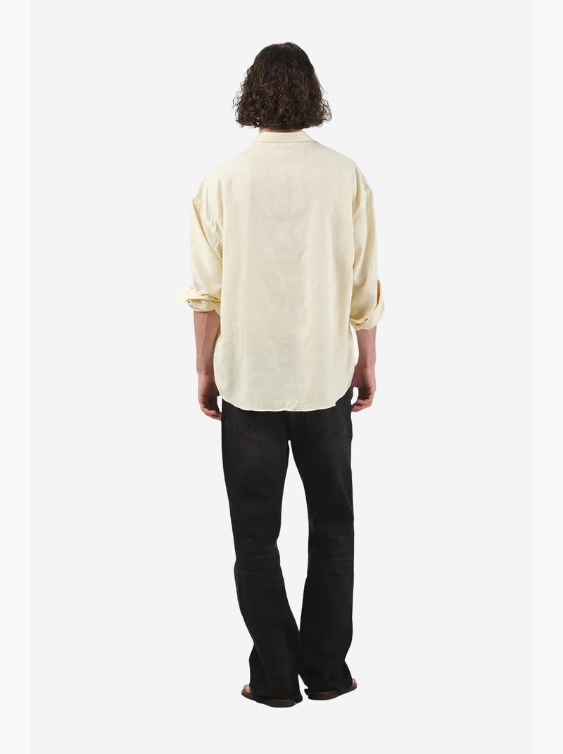 Camisa de mangas compridas de ajuste descontraído giesto Ecru - Kiabi