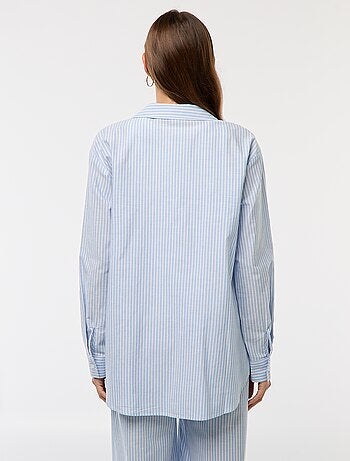Camisa de maternidade às riscas