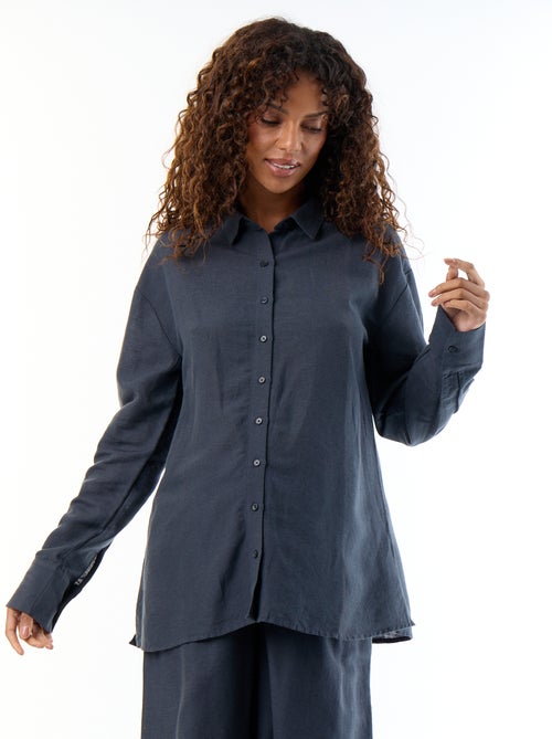 Camisa de maternidade em linho misto - Kiabi Camisa de maternidade em linho misto - Kiabi