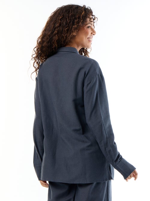 Camisa de maternidade em linho misto - Kiabi Camisa de maternidade em linho misto - Kiabi