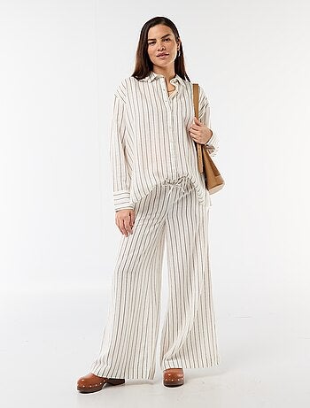 Camisa de maternidade em linho misto