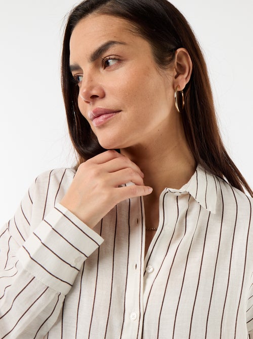 Camisa de maternidade em linho misto - Kiabi