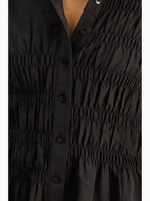 Camisa de mulher em popelina de mistura de algodão de corte regular lucci - Kiabi Camisa de mulher em popelina de mistura de algodão de corte regular lucci - Kiabi