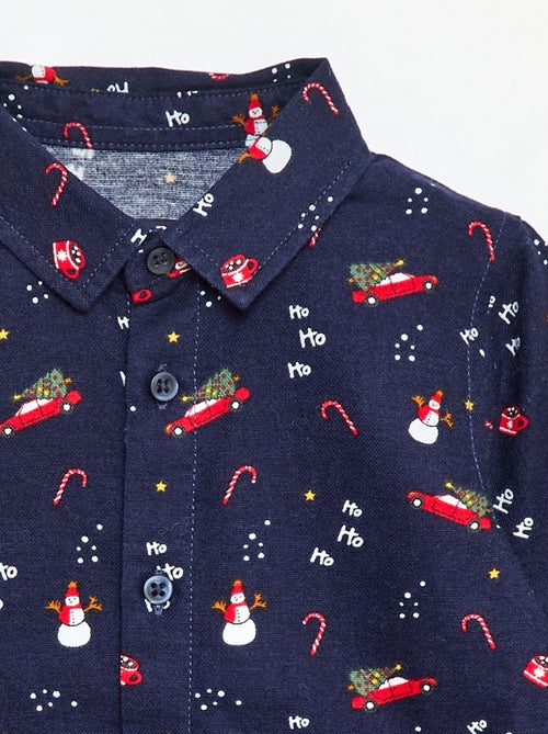 Camisa de Natal all-over em algodão - Kiabi
