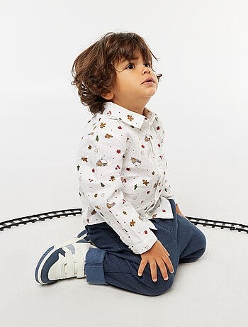 Camisa de Natal all-over em algodão
