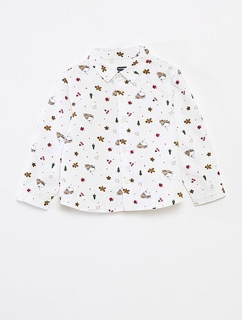 Camisa de Natal all-over em algodão