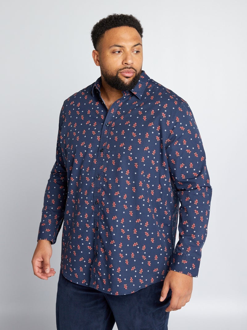 Camisa de Natal AZUL - Kiabi