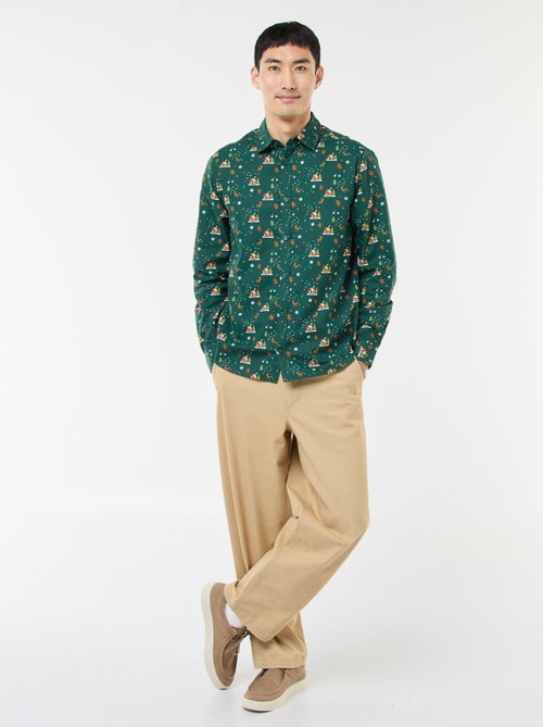 Camisa de Natal com Estampado - Kiabi